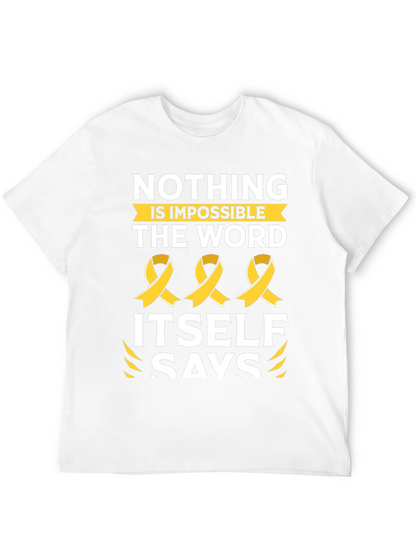 Nothing is Impossible T-Shirt with Ribbon Design
