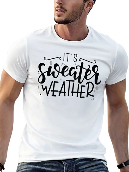 Its Sweater Weather Black Graphic Tee