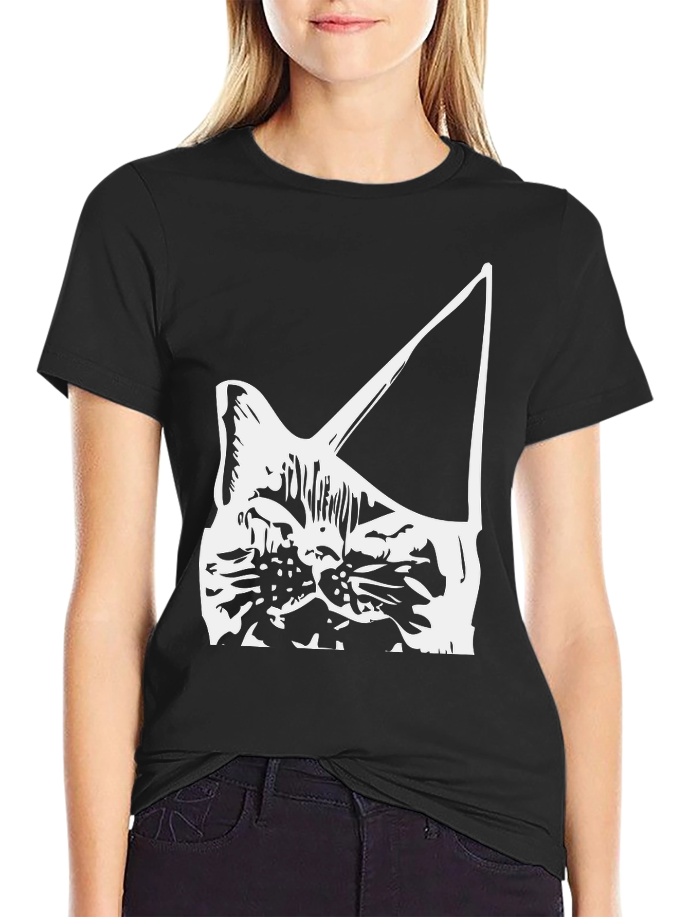 Cat Head Silhouette T-Shirt