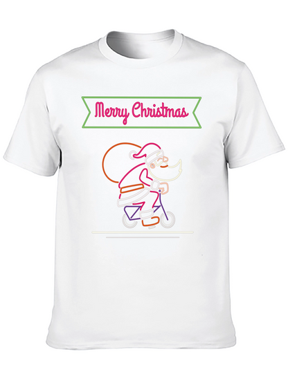 Merry Christmas Santa Neon Graphic T-Shirt