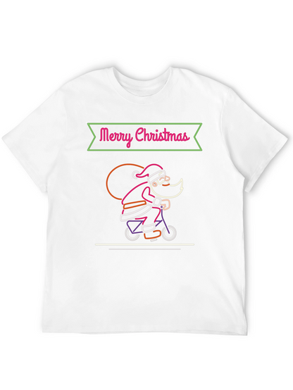 Merry Christmas Santa Neon Graphic T-Shirt