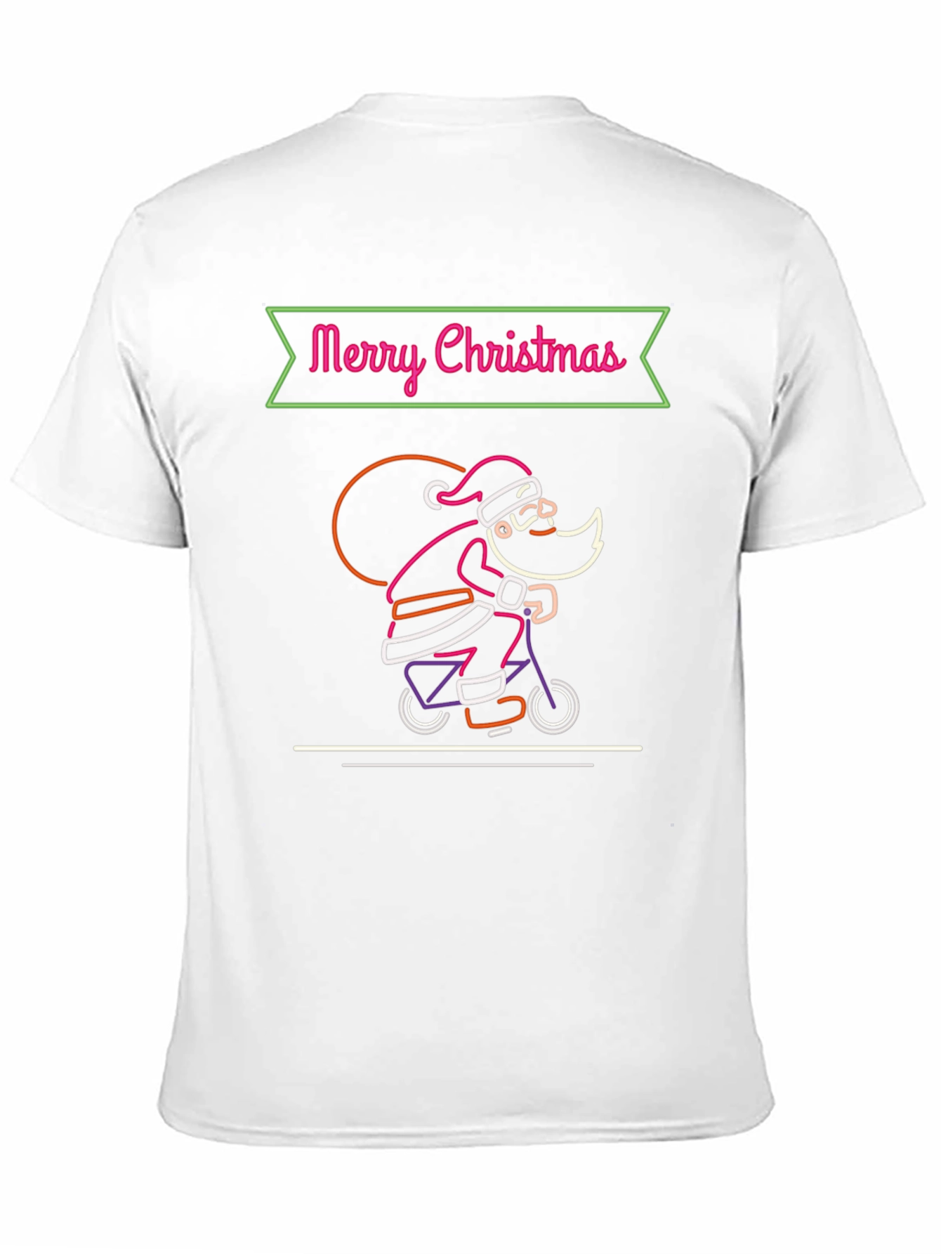 Merry Christmas Santa Neon Graphic T-Shirt