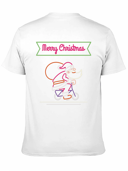 Merry Christmas Santa Neon Graphic T-Shirt