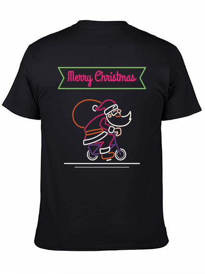 Merry Christmas Santa Neon Graphic T-Shirt