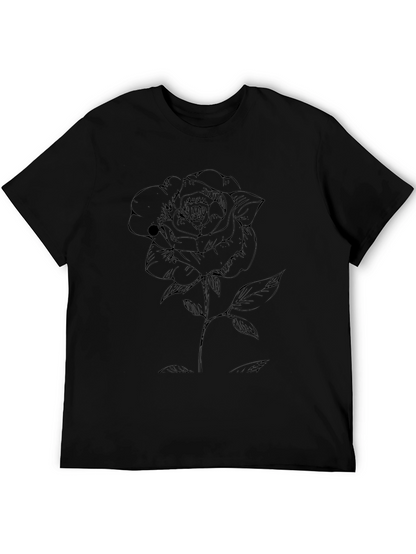 Black Rose Graphic Tee - Stylish Casual Wear