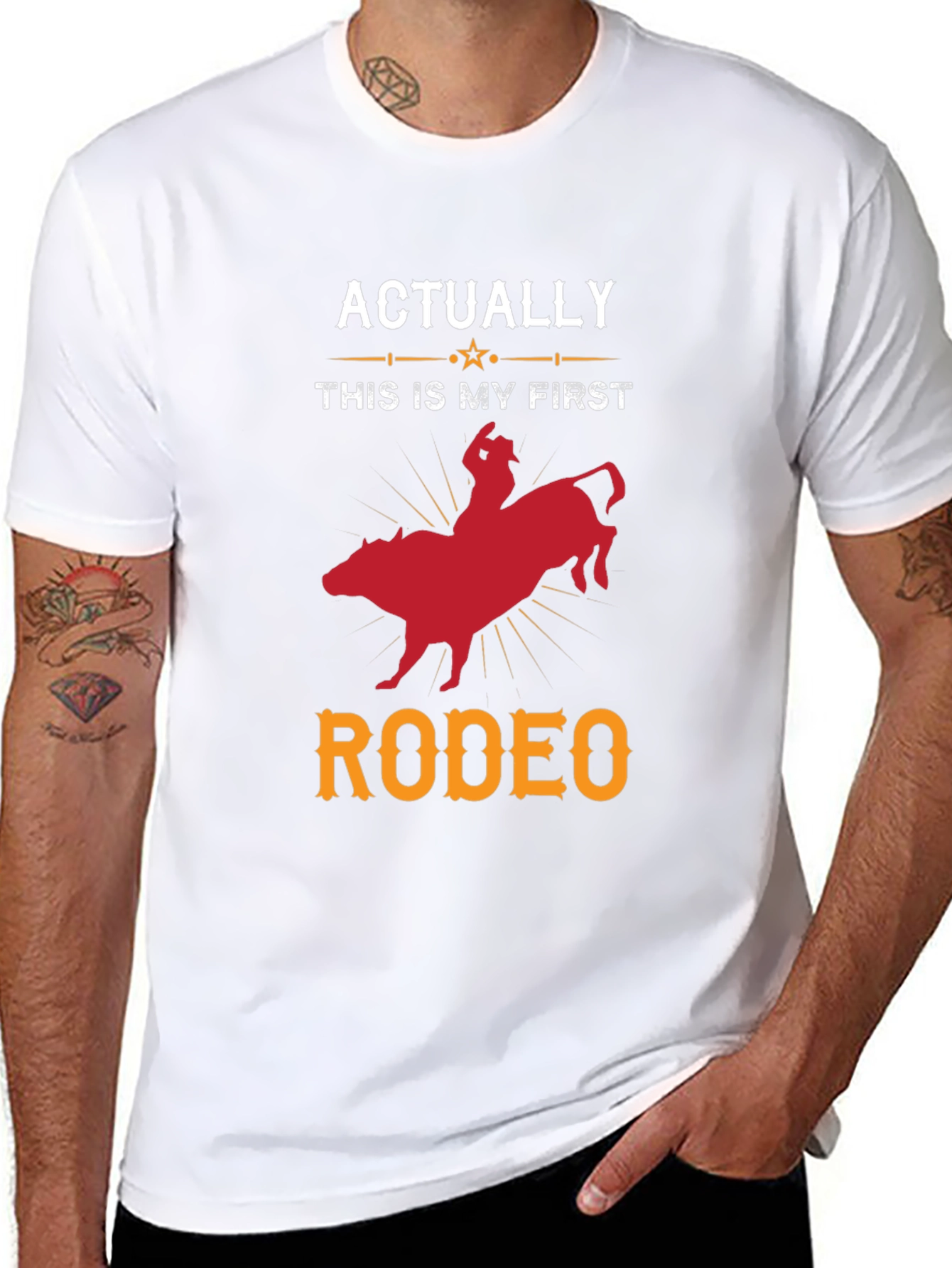 Funny First Rodeo T-Shirt - Bull Riding Tee