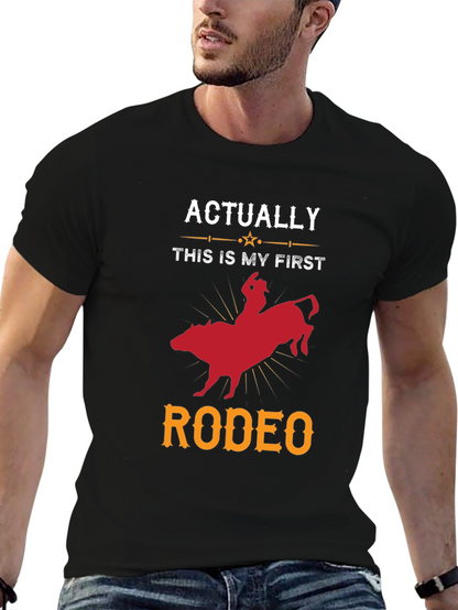 Funny First Rodeo T-Shirt - Bull Riding Tee