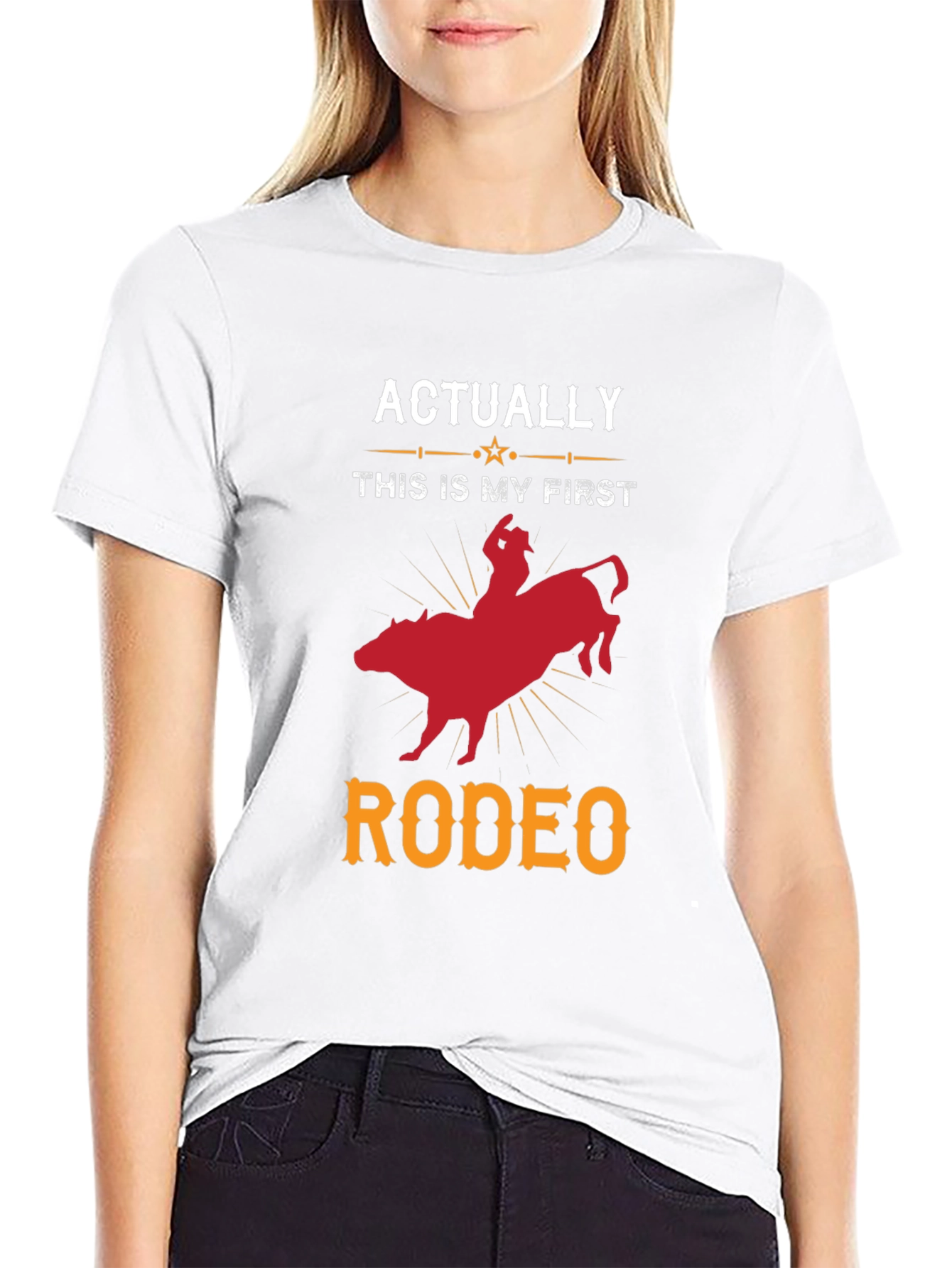 Funny First Rodeo T-Shirt - Bull Riding Tee