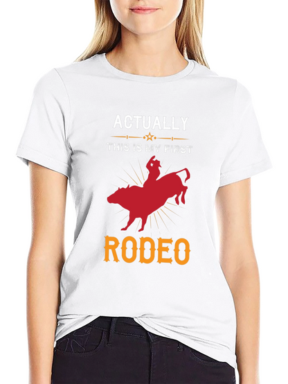 Funny First Rodeo T-Shirt - Bull Riding Tee