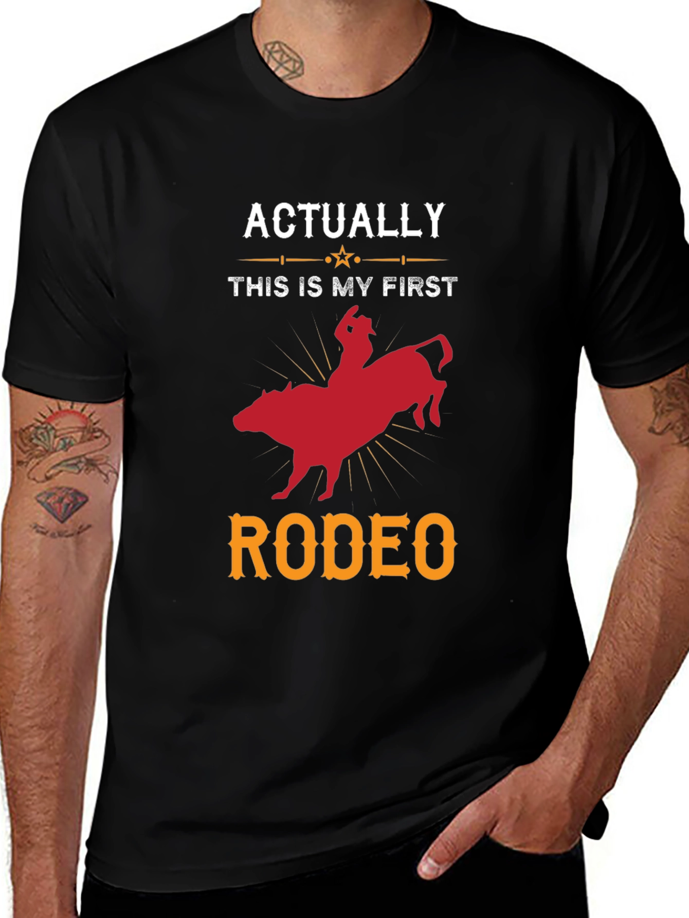 Funny First Rodeo T-Shirt - Bull Riding Tee
