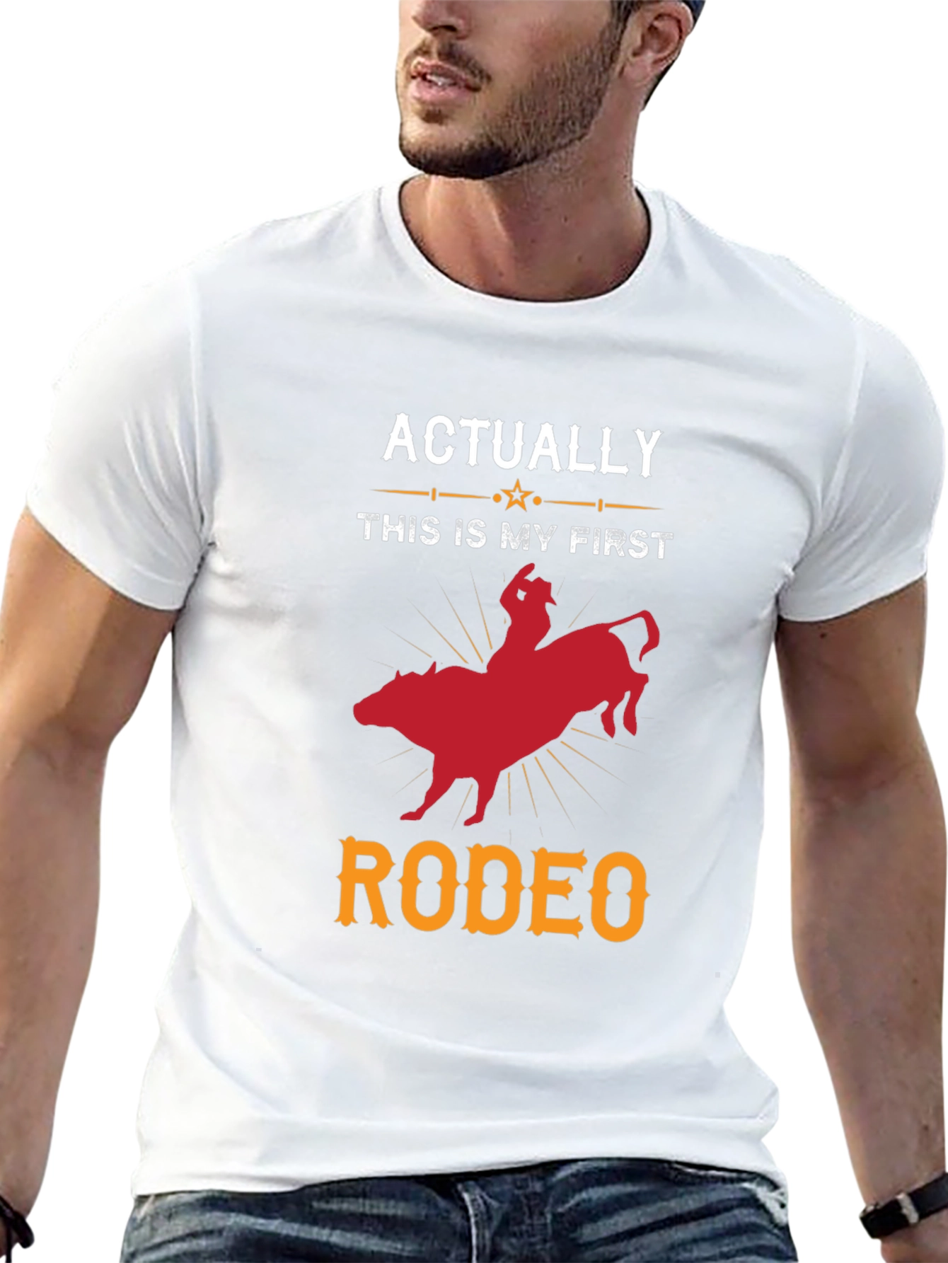 Funny First Rodeo T-Shirt - Bull Riding Tee