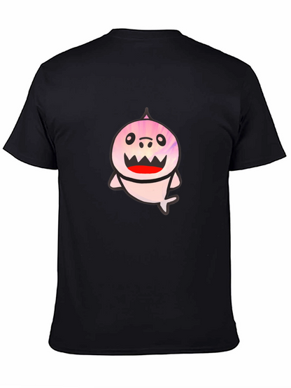 Shark Graphic Print Tee - Mens Black T-Shirt