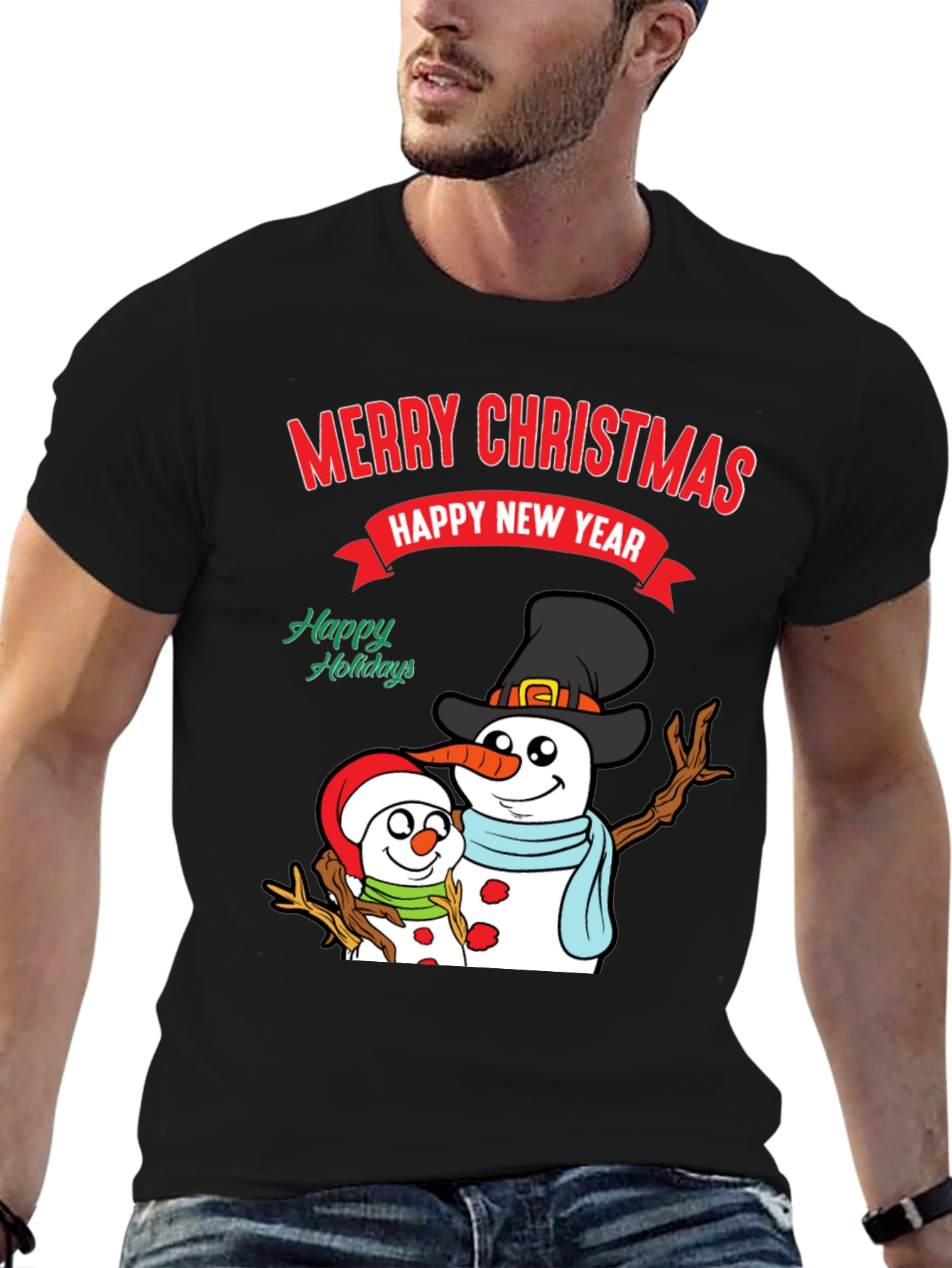 Festive Snowman Holiday T-Shirt