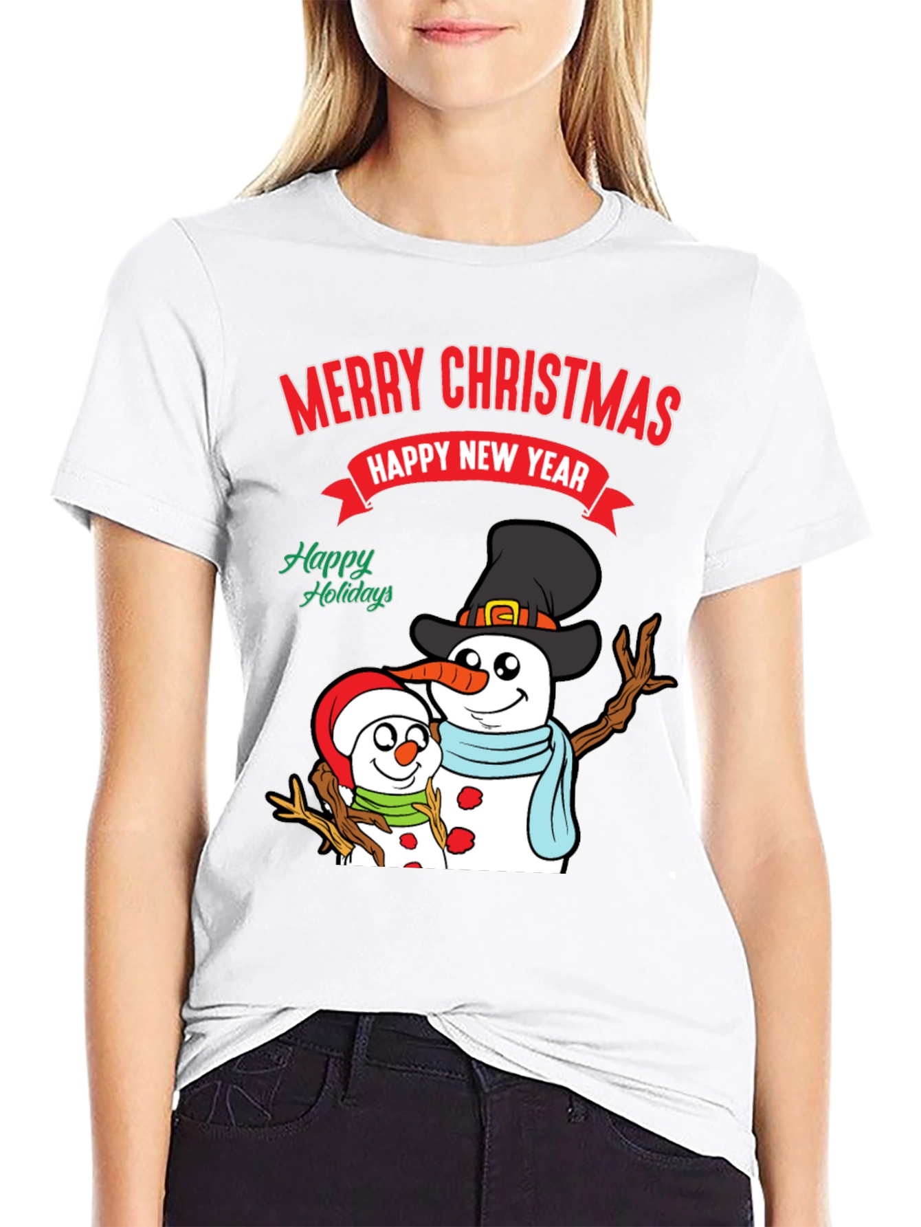 Festive Snowman Holiday T-Shirt
