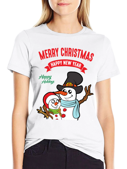 Festive Snowman Holiday T-Shirt