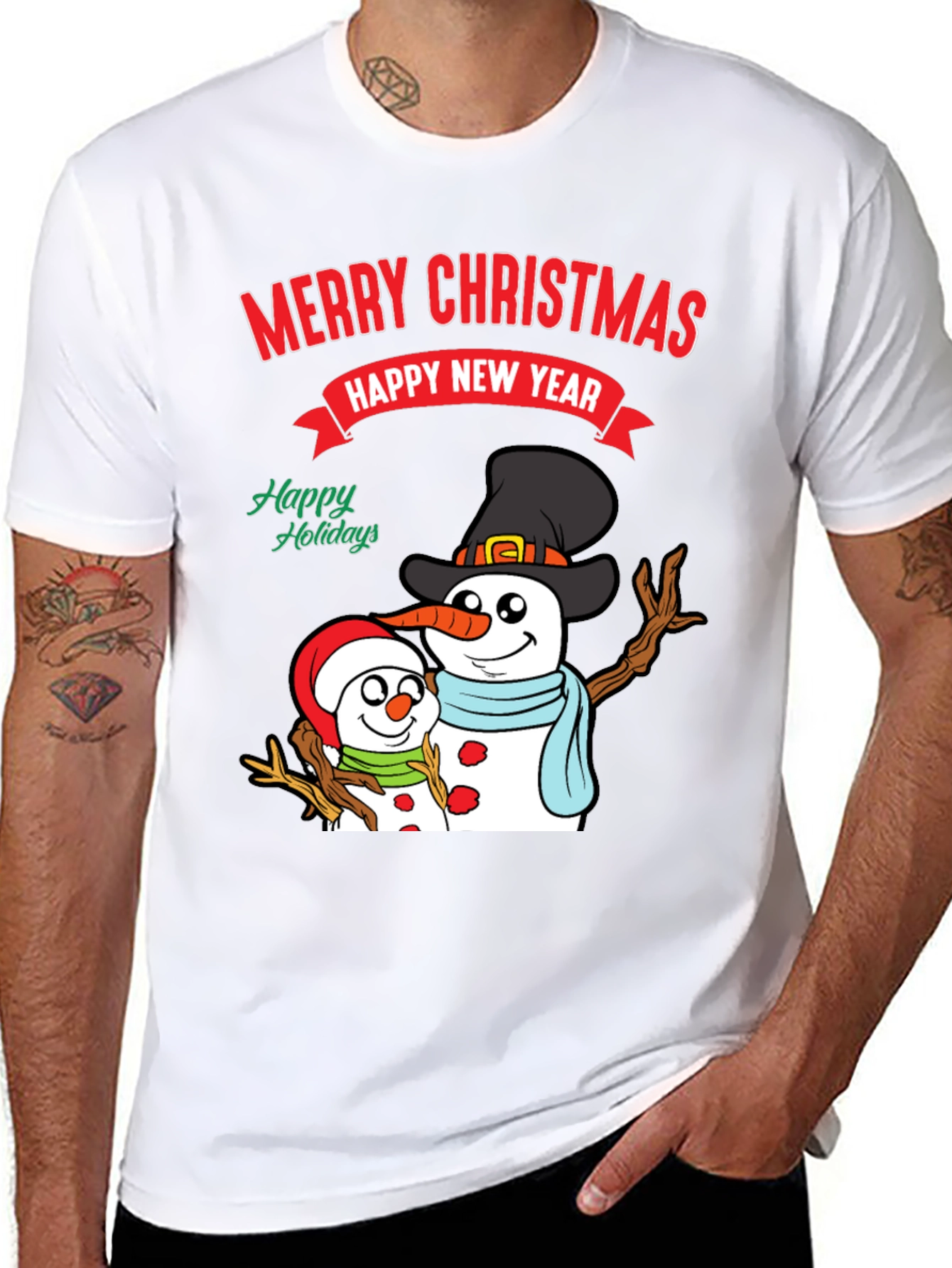 Festive Snowman Holiday T-Shirt