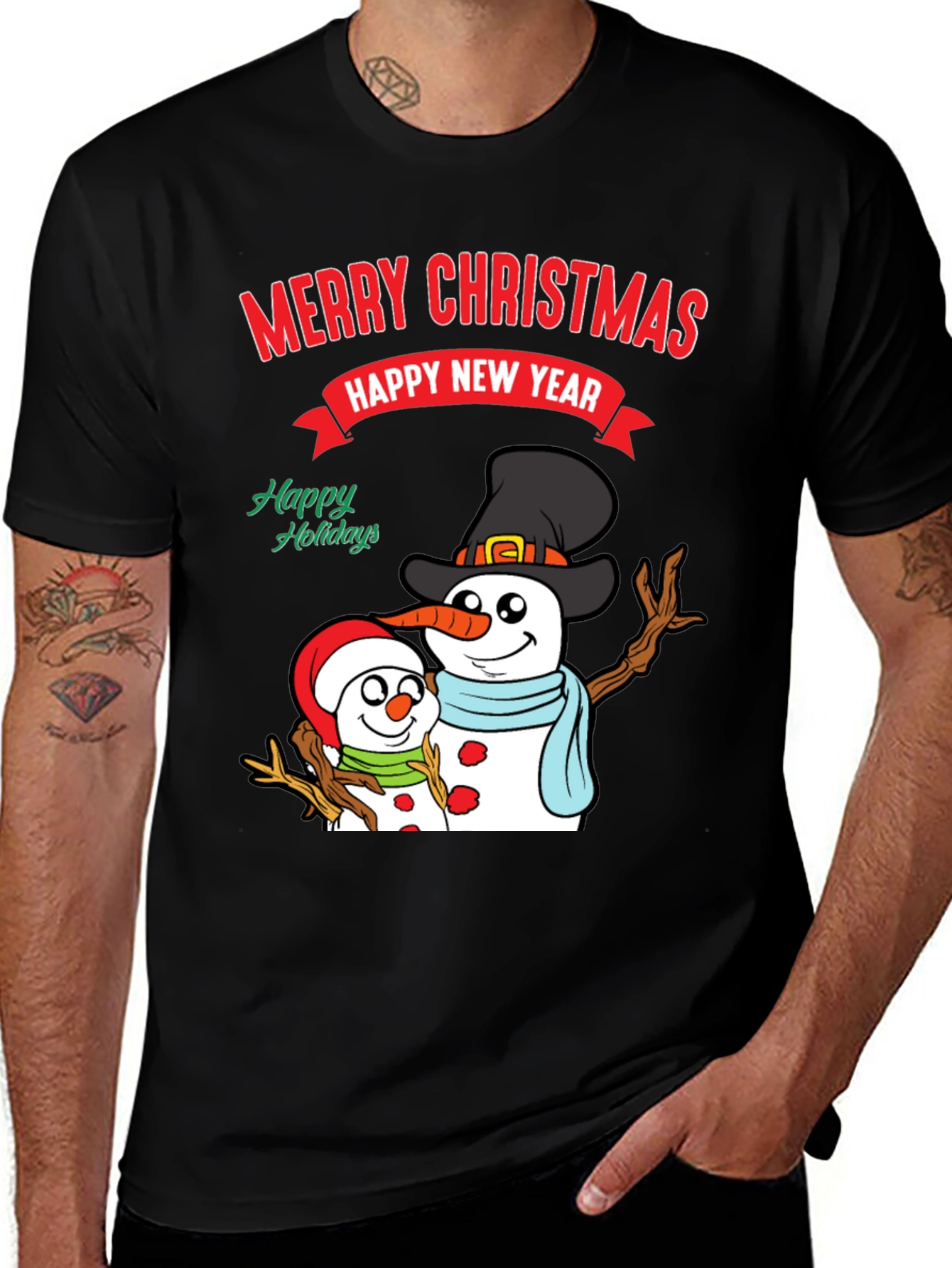 Festive Snowman Holiday T-Shirt