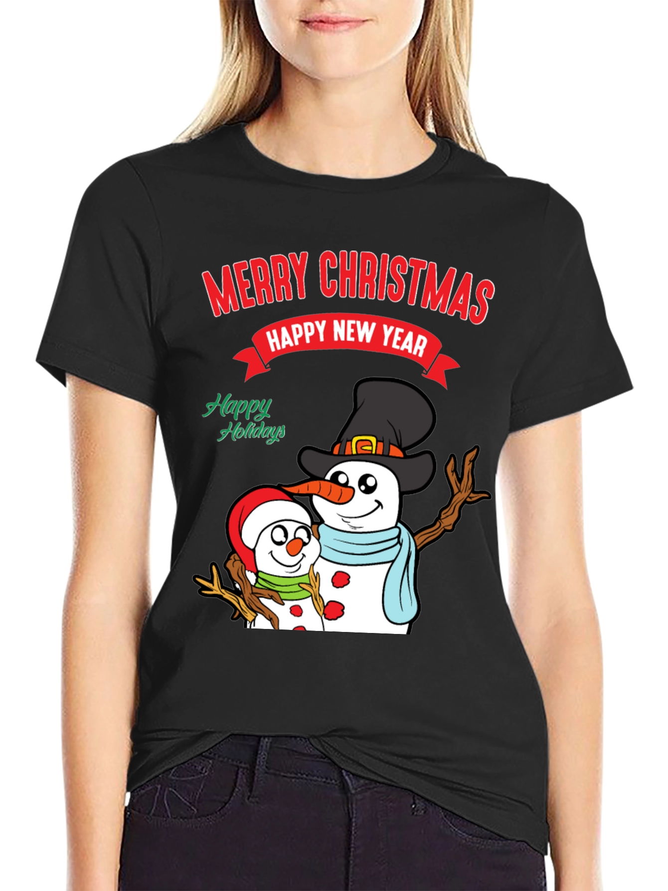 Festive Snowman Holiday T-Shirt