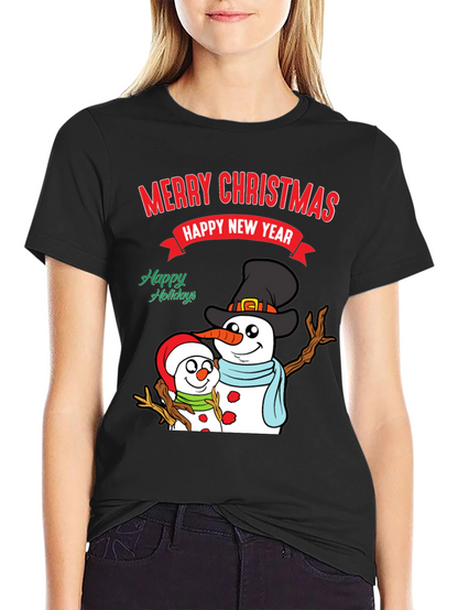 Festive Snowman Holiday T-Shirt