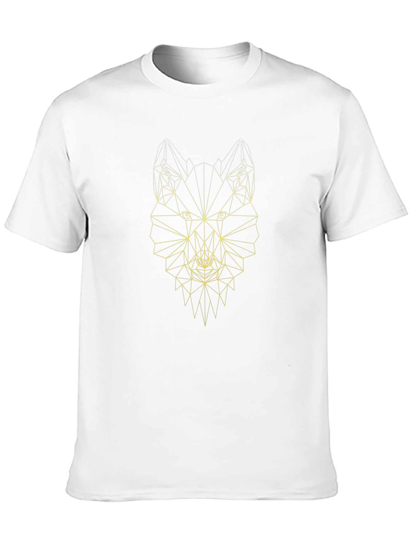 Geometric Wolf Graphic Tee - Modern Design