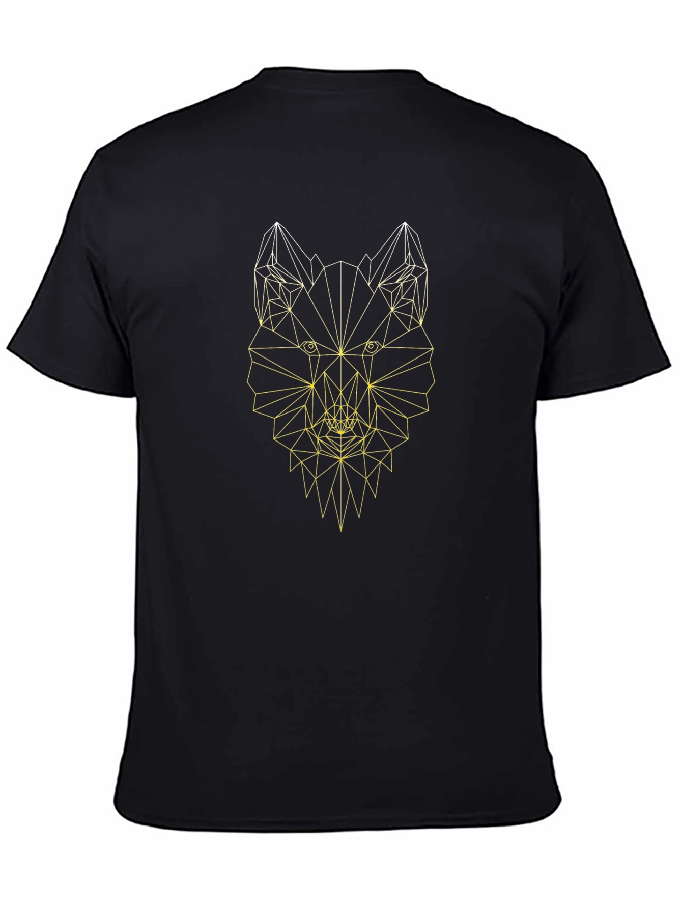Geometric Wolf Graphic Tee - Modern Design