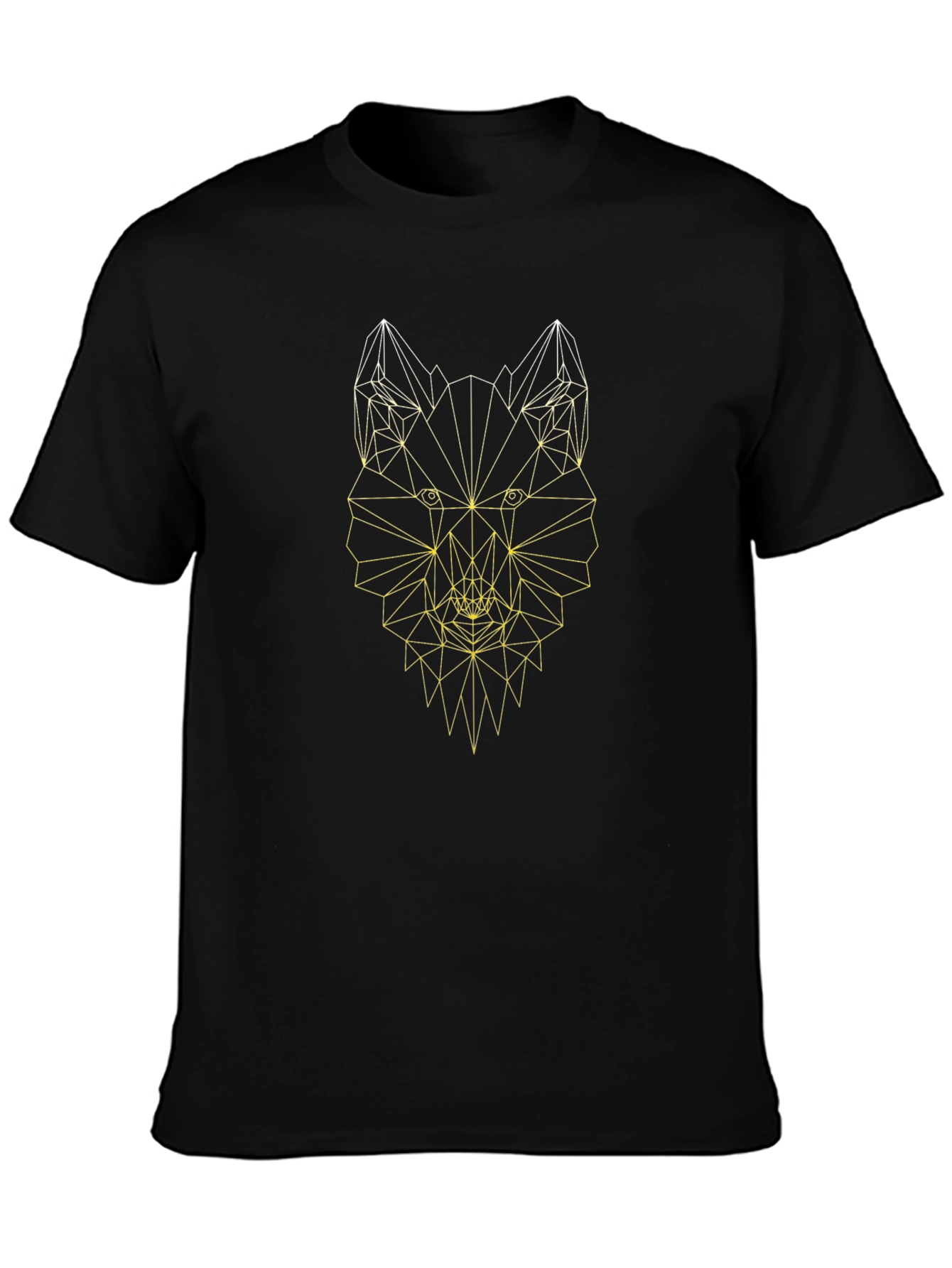Geometric Wolf Graphic Tee - Modern Design