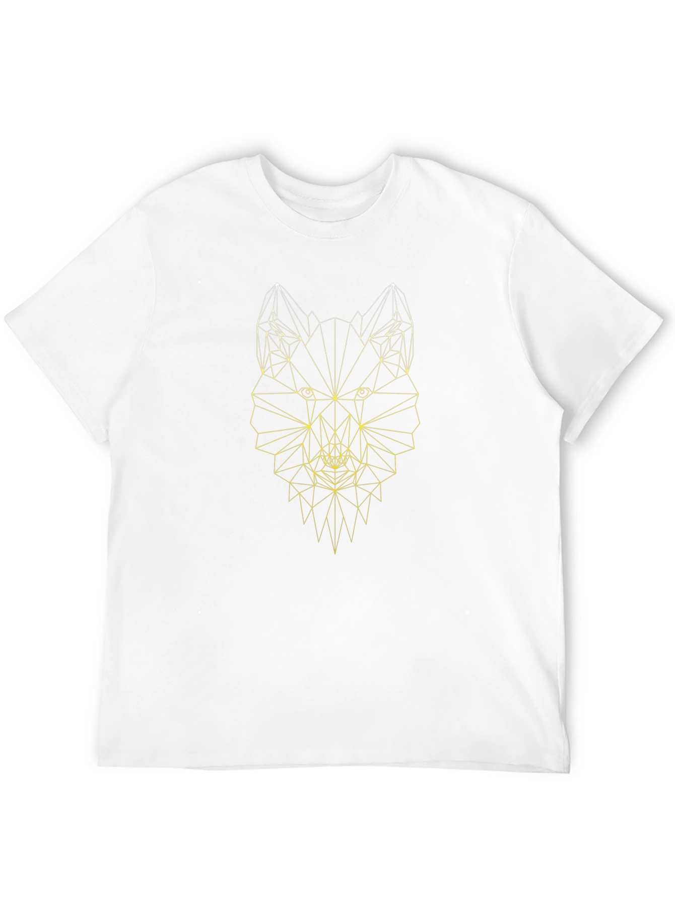 Geometric Wolf Graphic Tee - Modern Design