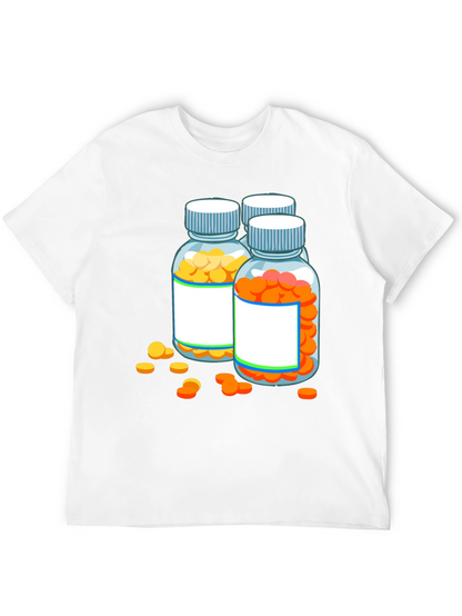 Pill Bottle Graphic Tee - Novelty Doctor Shirt