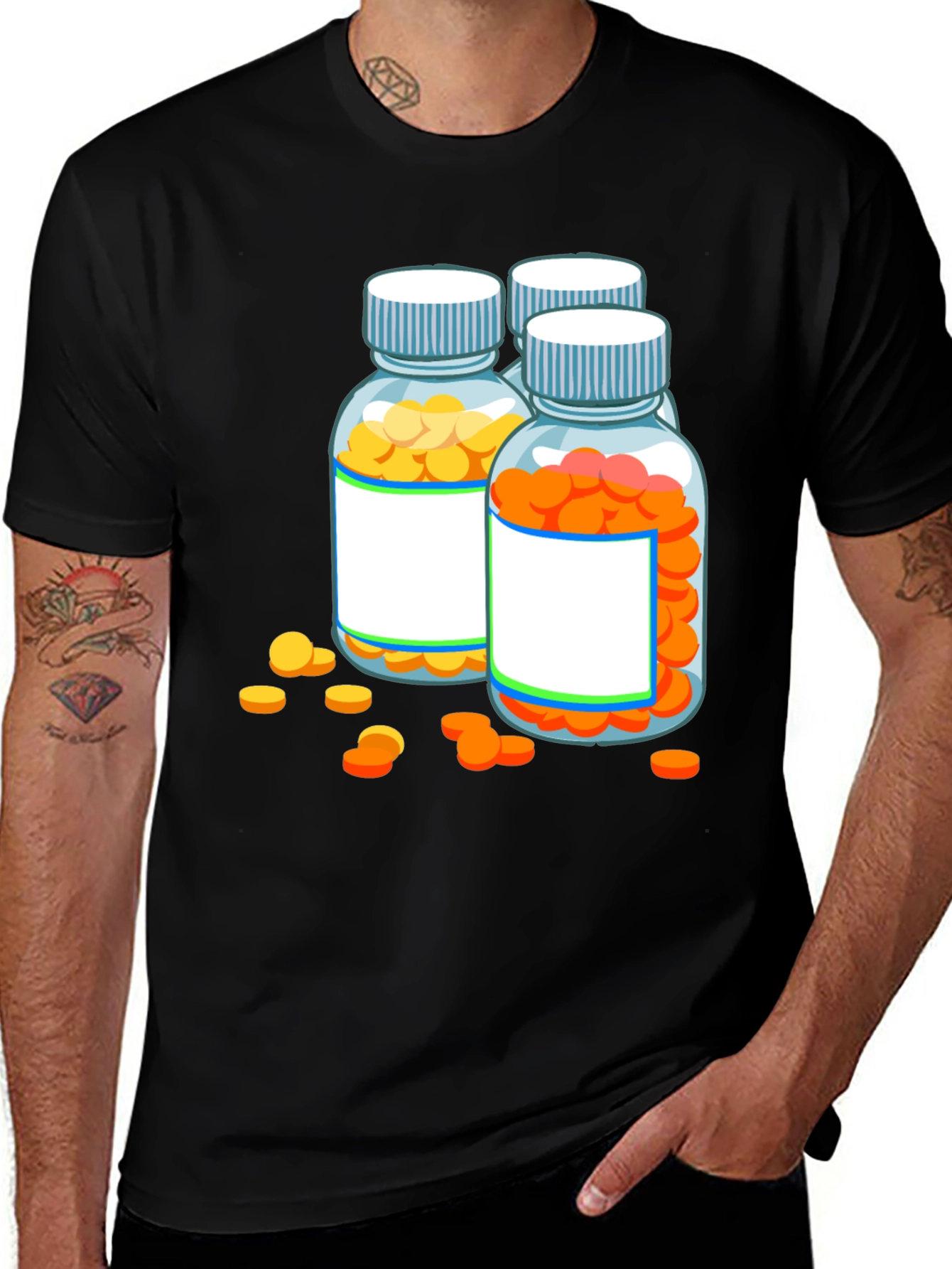 Pill Bottle Graphic Tee - Novelty Doctor Shirt