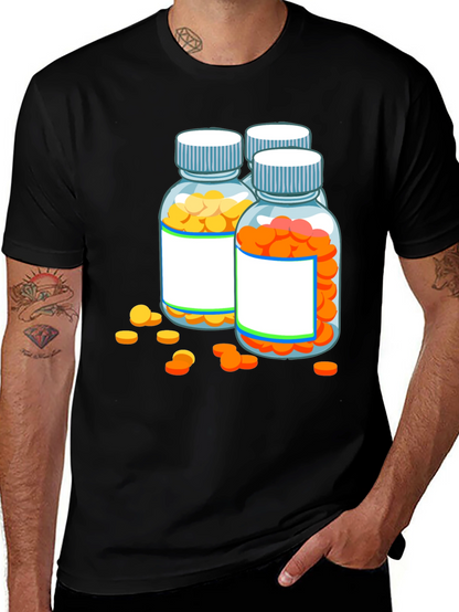 Pill Bottle Graphic Tee - Novelty Doctor Shirt