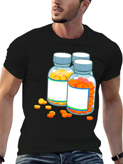 Pill Bottle Graphic Tee - Novelty Doctor Shirt