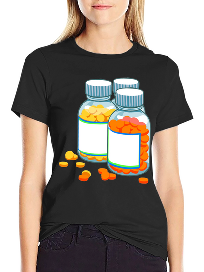 Pill Bottle Graphic Tee - Novelty Doctor Shirt