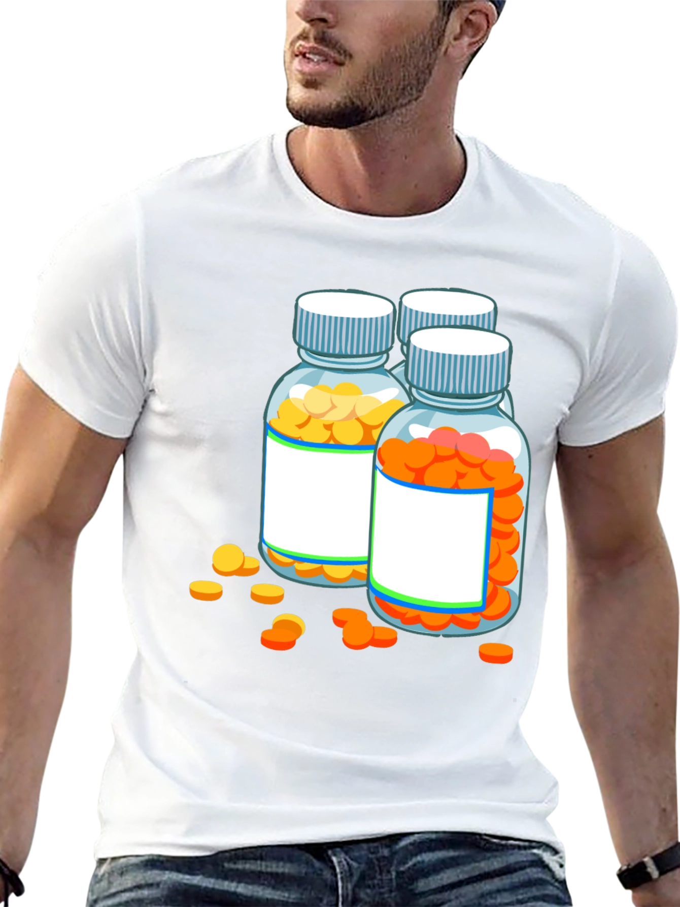 Pill Bottle Graphic Tee - Novelty Doctor Shirt