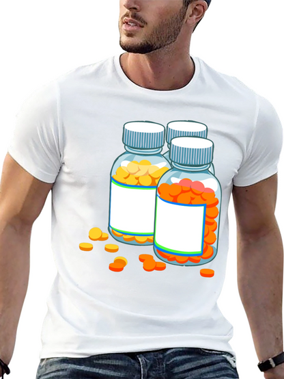 Pill Bottle Graphic Tee - Novelty Doctor Shirt