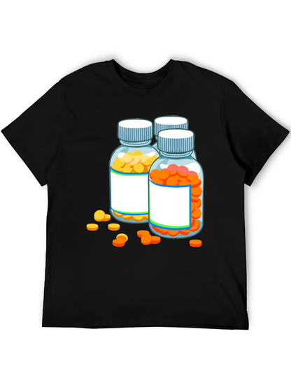 Pill Bottle Graphic Tee - Novelty Doctor Shirt