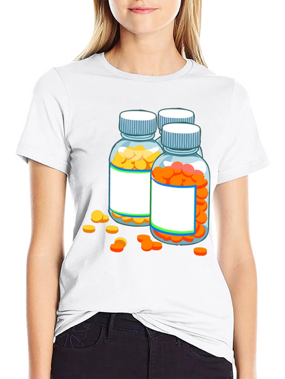 Pill Bottle Graphic Tee - Novelty Doctor Shirt