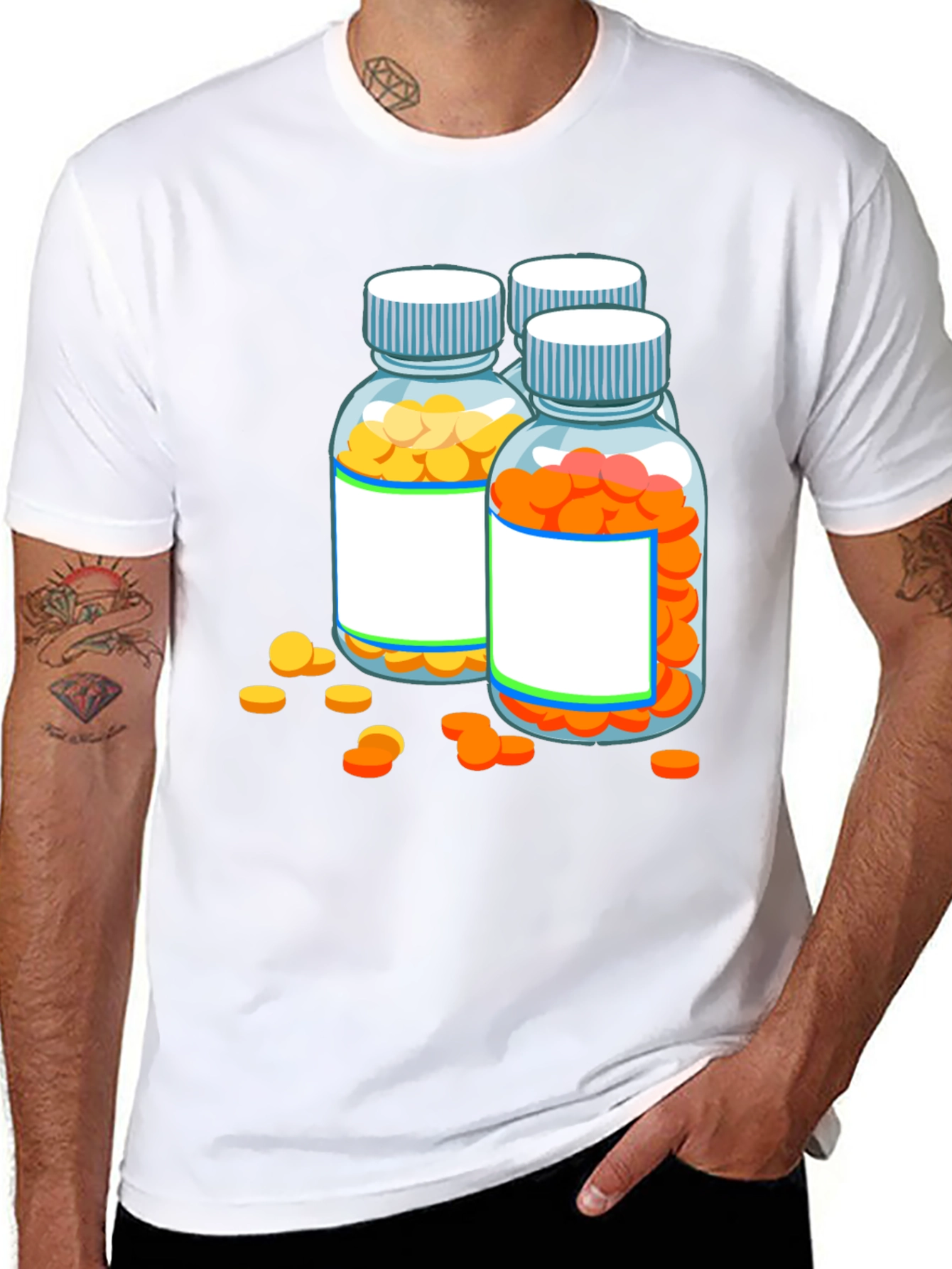Pill Bottle Graphic Tee - Novelty Doctor Shirt