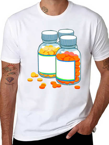 Pill Bottle Graphic Tee - Novelty Doctor Shirt