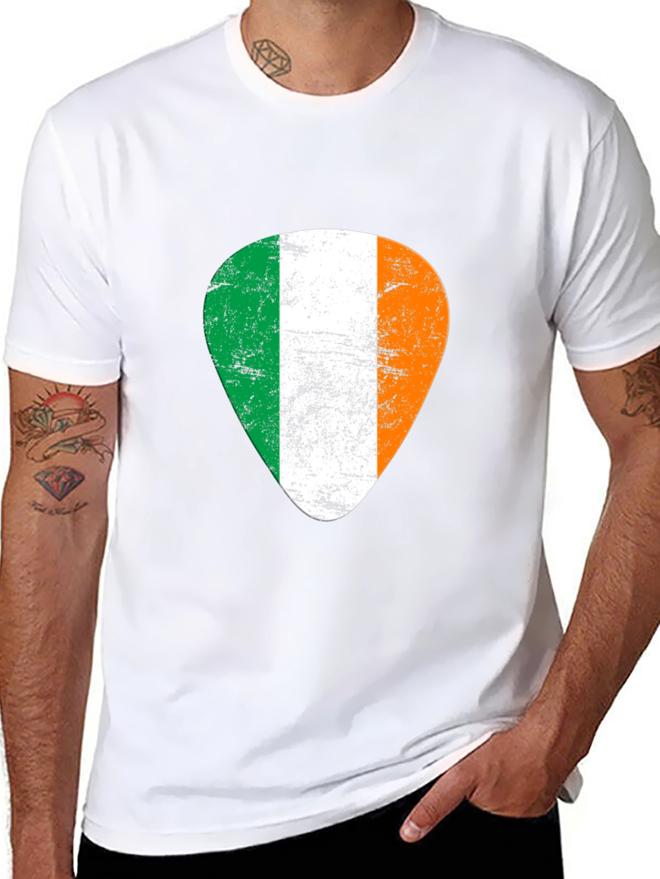 Irish Flag Guitar Pick T-Shirt