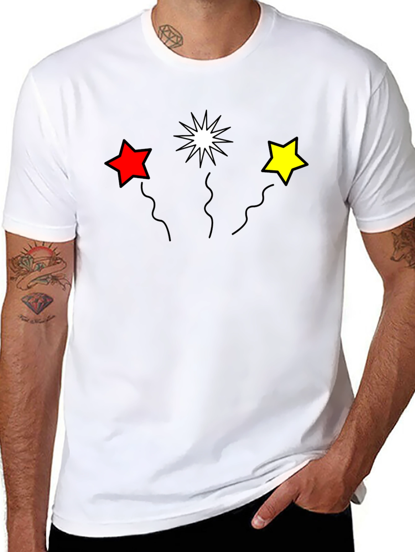 Starry T-Shirt: Fun Graphic Print Tee