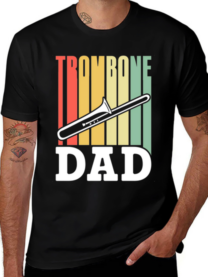 Trombone Dad Graphic T-Shirt - Music Lover Gift