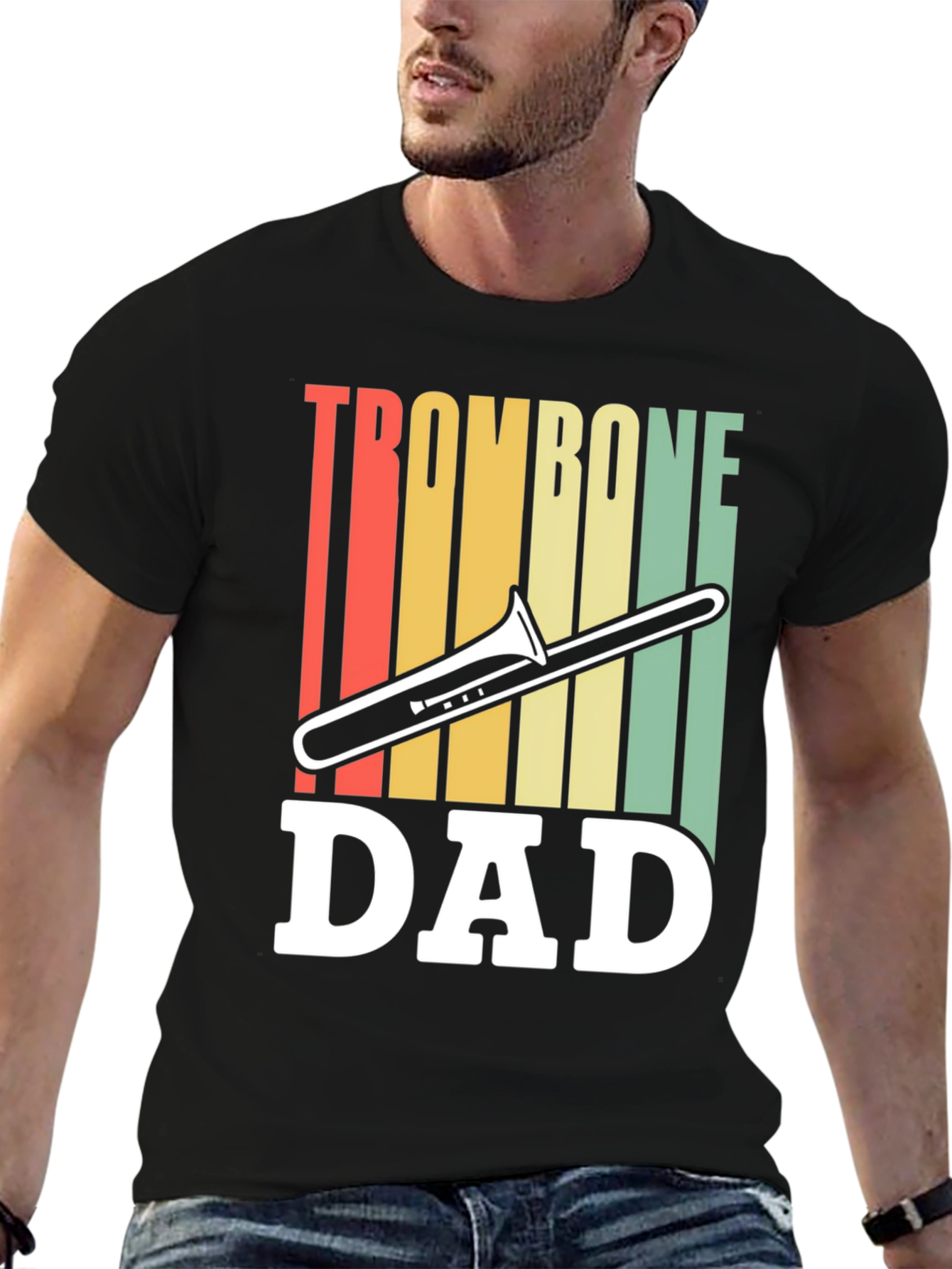 Trombone Dad Graphic T-Shirt - Music Lover Gift