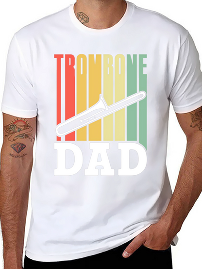 Trombone Dad Graphic T-Shirt - Music Lover Gift