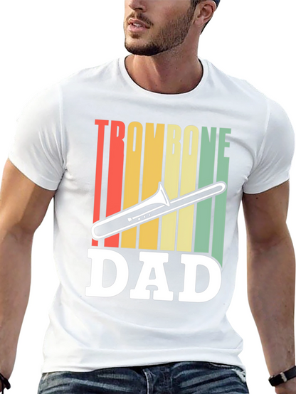 Trombone Dad Graphic T-Shirt - Music Lover Gift