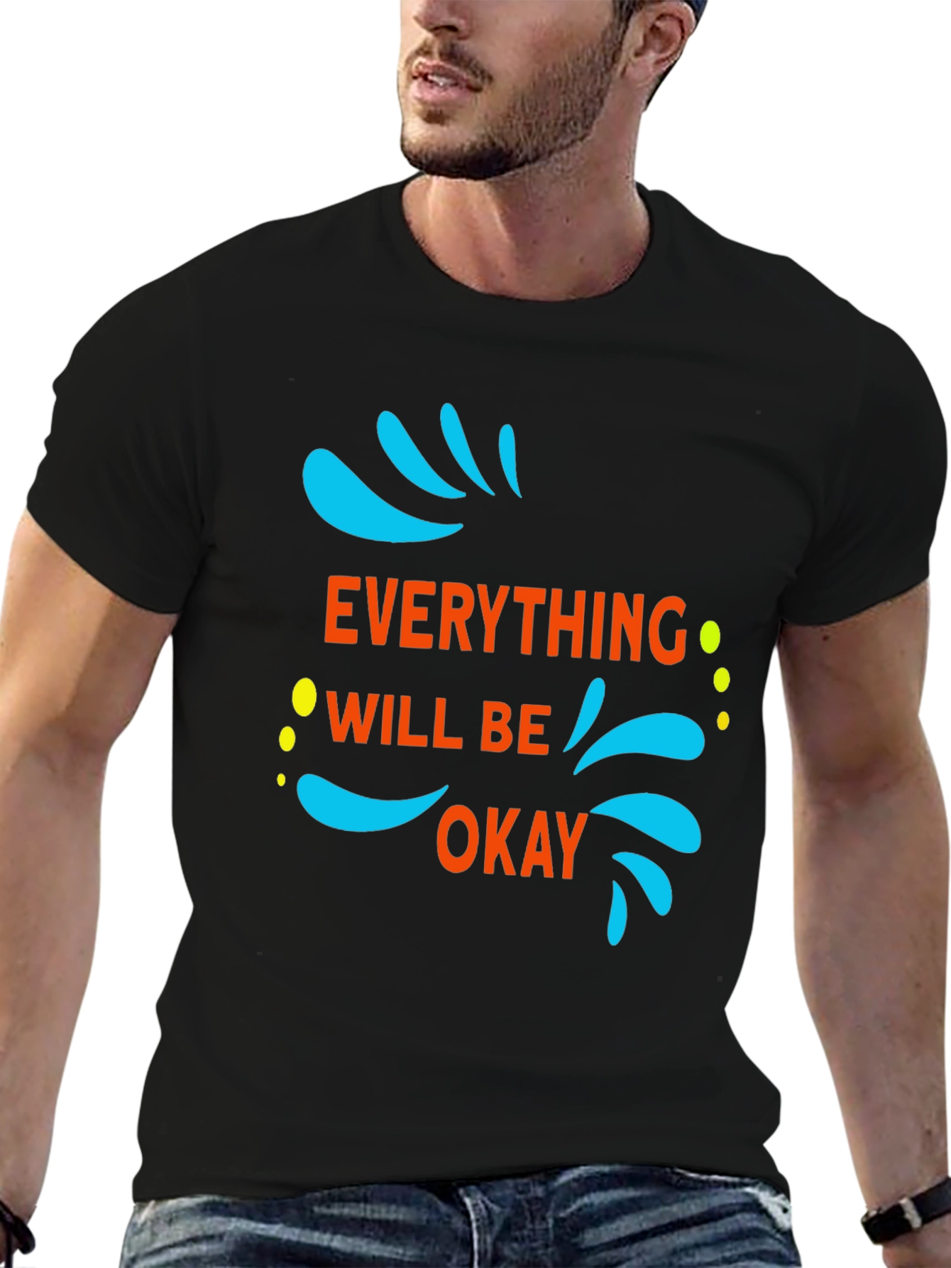 Everything Will Be Okay Graphic Tee - Black