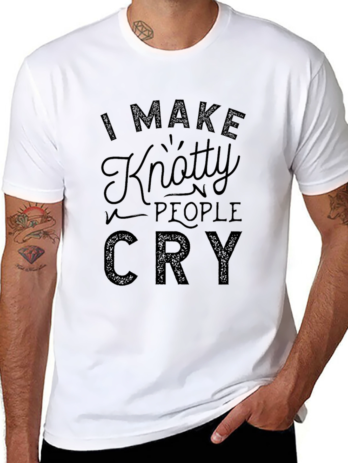 Knotty People Cry T-Shirt - Funny Tee