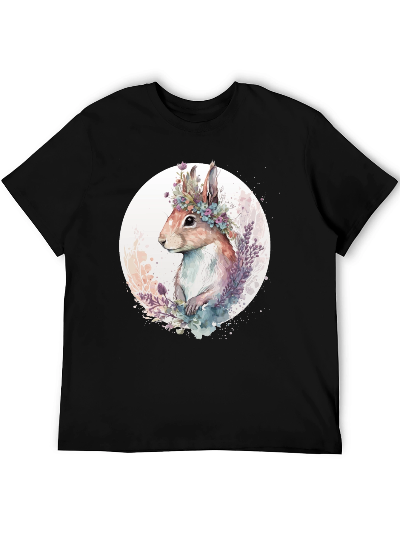 Floral Crown Rabbit Graphic Tee