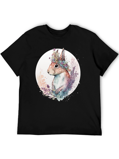 Floral Crown Rabbit Graphic Tee