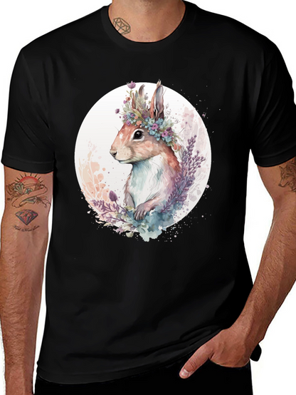 Floral Crown Rabbit Graphic Tee