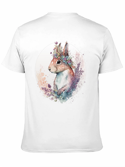Floral Crown Rabbit Graphic Tee